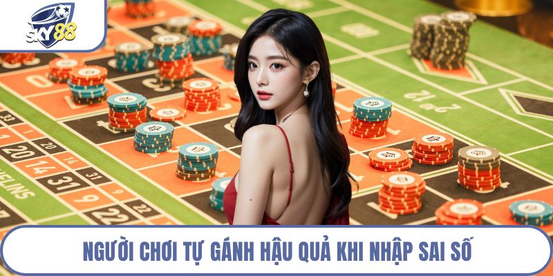 Người chơi tự gánh hậu quả khi nhập sai số